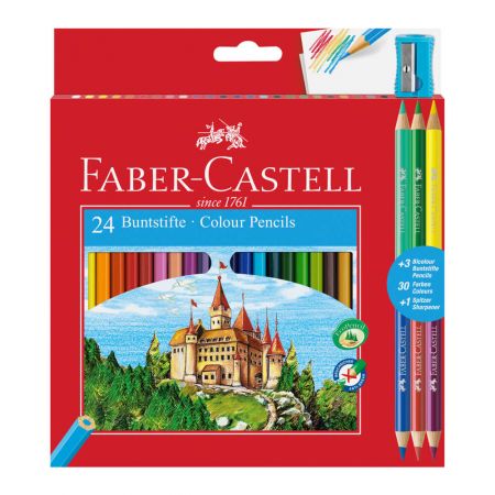 Creioane colorate eco 24+3 buc/set FABER-CASTELL 